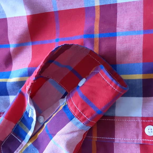 Boys XL Cotton Blend Plaid Shirt Long Sleeved - Picture 4 of 5